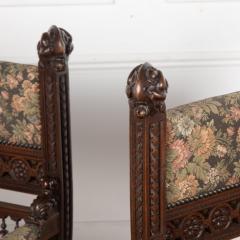 Pair of 19th Century Renaissance Style Armchairs - 3615381