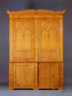 Pair of 19th Century Scandinavian Satin Birch Bookcases of Monumental Size - 630513