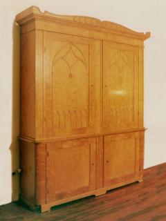 Pair of 19th Century Scandinavian Satin Birch Bookcases of Monumental Size - 630514