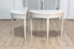 Pair of 19th Century Swedish Demi Lune Consoles - 3962979