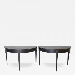 Pair of 19th Century Swedish Demi Lunes Circa 1800 - 3966354