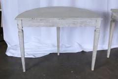 Pair of 19th Century Swedish Gustavian Demilune Tables - 3531860