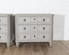Pair of 19th Century Swedish Gustavian Painted Chests of Drawers - 4282356