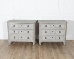 Pair of 19th Century Swedish Gustavian Painted Chests of Drawers - 4282418