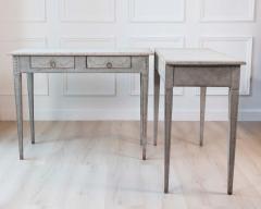 Pair of 19th Century Swedish Gustavian Painted Console Tables - 4564445