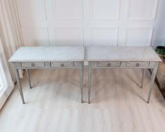 Pair of 19th Century Swedish Gustavian Painted Console Tables - 4564446