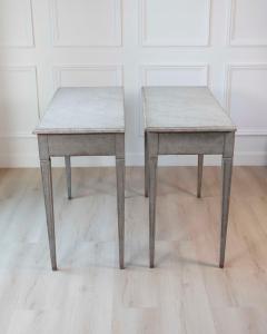 Pair of 19th Century Swedish Gustavian Painted Console Tables - 4564458