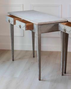 Pair of 19th Century Swedish Gustavian Painted Console Tables - 4564461
