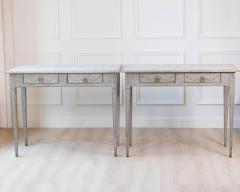 Pair of 19th Century Swedish Gustavian Painted Console Tables - 4564508
