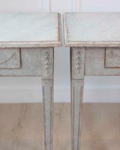 Pair of 19th Century Swedish Gustavian Painted Console Tables - 4564520