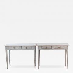 Pair of 19th Century Swedish Gustavian Painted Console Tables - 4568242