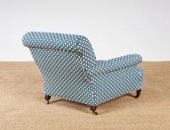 Pair of 19th c English Howard Rolled Arm Club Chairs - 4155115