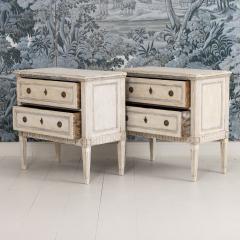 Pair of 19th c Italian Neoclassical Style Painted Bedside Commodes - 4488836