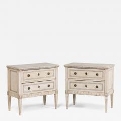 Pair of 19th c Italian Neoclassical Style Painted Bedside Commodes - 4491031