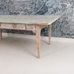 Pair of 19th c Italian Tables from a Convent in Original Paint - 4565953