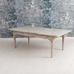Pair of 19th c Italian Tables from a Convent in Original Paint - 4565955