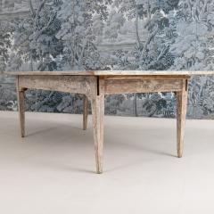 Pair of 19th c Italian Tables from a Convent in Original Paint - 4565956