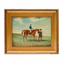 Pair of 19th century British equestrian oil paintings - 4175803