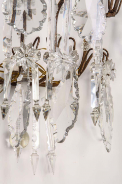 Pair of 19th century Continental Seven Branch Cut Glass Wall Lights - 1476454