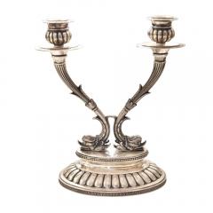 Pair of 19th century Italian Silver candlesticks - 4092968