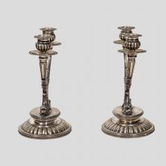 Pair of 19th century Italian Silver candlesticks - 4092969