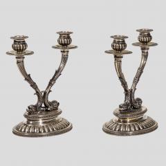 Pair of 19th century Italian Silver candlesticks - 4092974