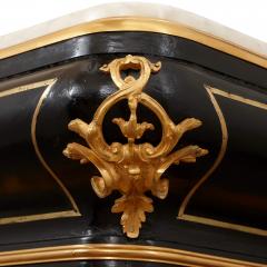 Pair of 19th century hardstone ormolu and ebonised wood pedestal cabinets - 3178357