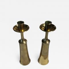 Pair of 2 Brass Candle Holders 1960 - 3281559