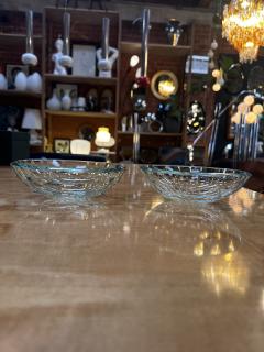 Pair of 2 Decorative Handmade Glass Bowls 1980s - 3443829