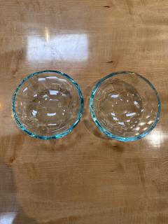 Pair of 2 Decorative Handmade Glass Bowls 1980s - 3443833