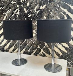 Pair of 2 Italian 50s Steel Table Lamps - 2893198