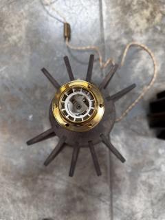 Pair of 2 Italian Mid Century Wood Table Lamps 1980s - 3277241