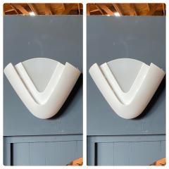 Pair of 2 Italian Opaline Sconces 1980 - 2419039
