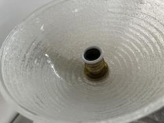 Pair of 2 Mid Century Brass And Murano Glass Wall Sconces 1960s - 3456424