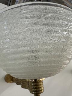 Pair of 2 Mid Century Brass And Murano Glass Wall Sconces 1960s - 3456425
