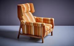 Pair of 2 Umberto Colombo Alberti Reggio Lounge Arm Chairs Orange Peach - 3227639