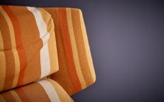 Pair of 2 Umberto Colombo Alberti Reggio Lounge Arm Chairs Orange Peach - 3227641