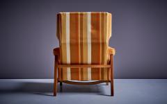 Pair of 2 Umberto Colombo Alberti Reggio Lounge Arm Chairs Orange Peach - 3227644