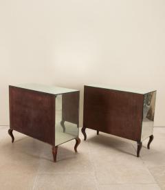 Pair of 20th Century French Art Deco Mirror Commodes - 4238316
