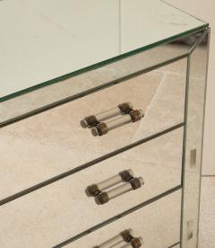 Pair of 20th Century French Art Deco Mirror Commodes - 4238322
