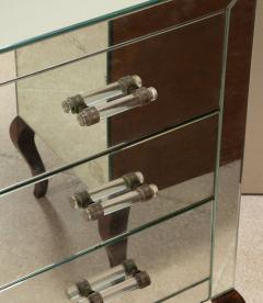 Pair of 20th Century French Art Deco Mirror Commodes - 4238325