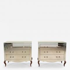 Pair of 20th Century French Art Deco Mirror Commodes - 4242043