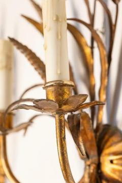 Pair of 20th Century French Gilt Metal Sconces Inspired By Coco Chanel - 3965263