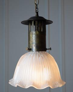 Pair of 20th Century Holophane Pendant Lights - 4821369