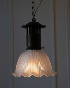 Pair of 20th Century Holophane Pendant Lights - 4821370