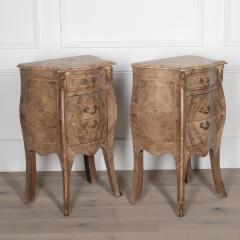 Pair of 20th Century Italian Bleached Marquetry Bedside Commodes - 4235423