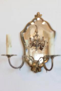 Pair of 20th Century Italian Brass Mirror Sconces - 4058395