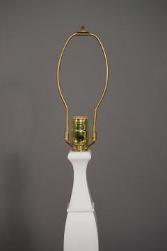 Pair of 20th Century Italian White Marble and Bronze Lamps - 2548758