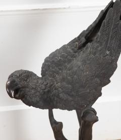 Pair of 20th Century Life Size Bronze Macaw Birds - 4226466