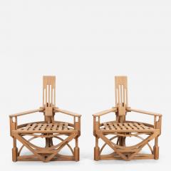 Pair of 20th Century Memphis Movement Armchairs by Kostea Covamaad - 4159435